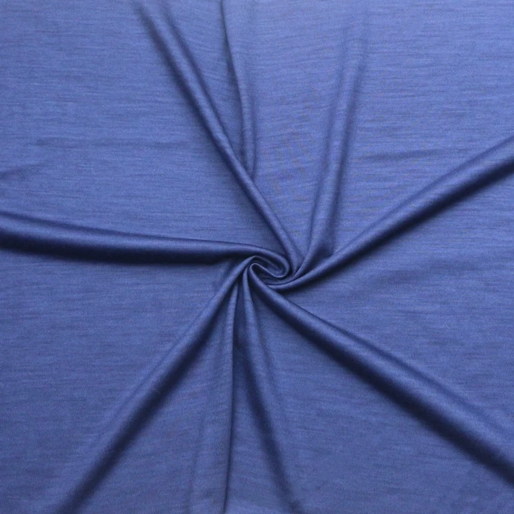 Merino Wool Single Jersey Fabric Knit Weft Wool Cloth Yarn Dyed Mercerize Merino Wool Single Jersey Fabric for T Shirt Garment