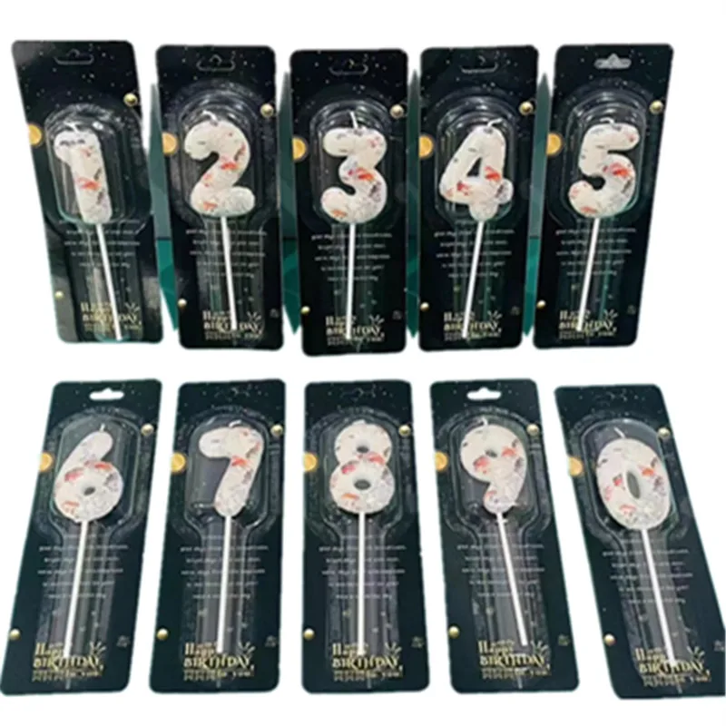 Цифровой 0-9 номер на день рождения креативный торт цвет свечи украшения торта