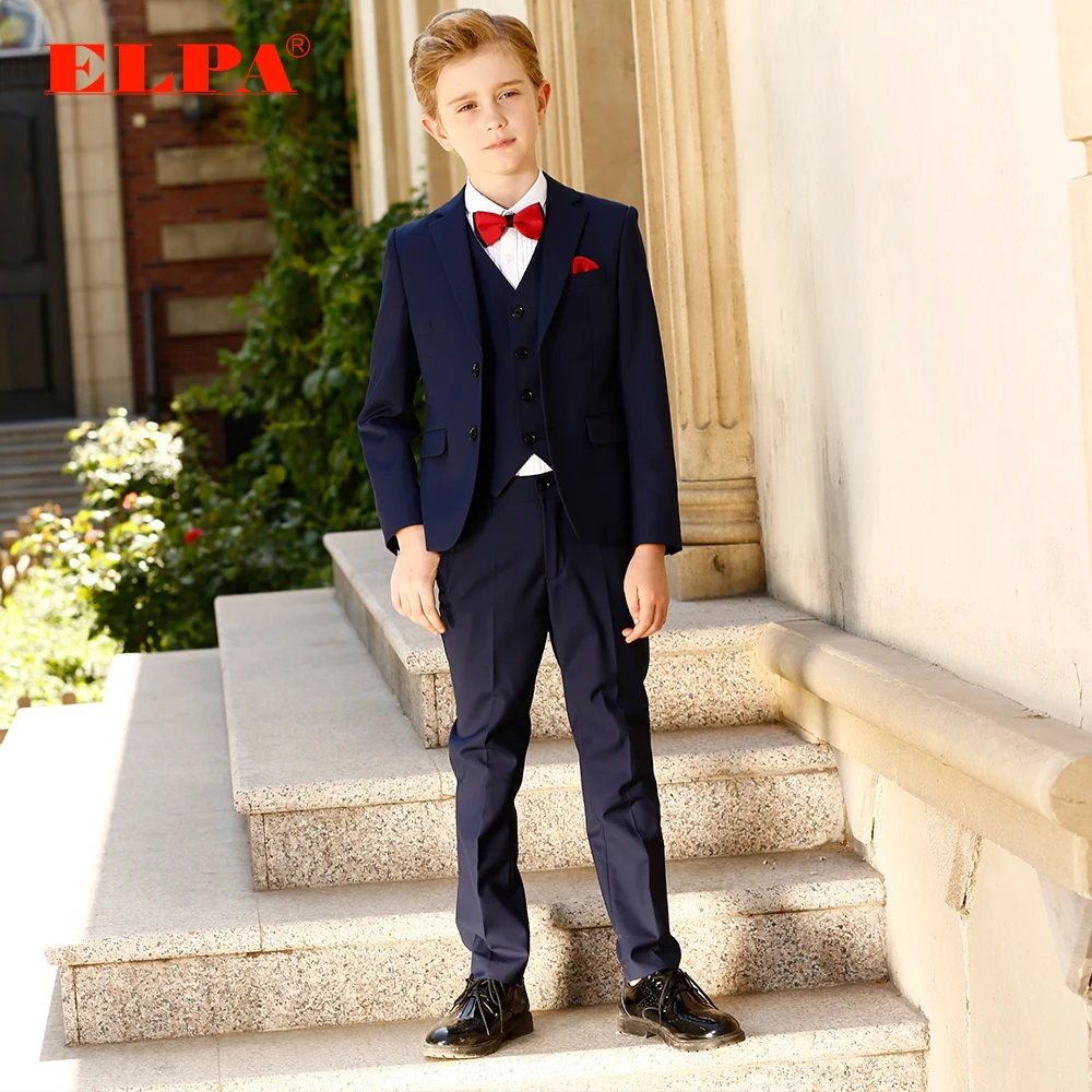 ELPA Husky designer 3 piece kids boys formal suit set boys dress school uniform