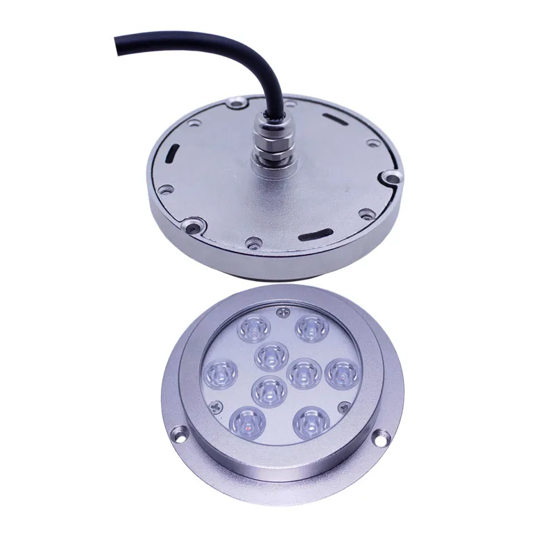 IP68 Round Flush Mounting Stainless Steel RGB Thru Hull Marine Underwater LED Light 12V For Boats Ship