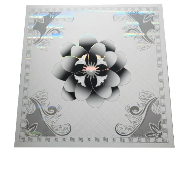 595X595 603X603 2 by 2 Feet PVC Ceiling Panel Hot Stamping Foil PVC Gypsum Ceiling False Tile for Office