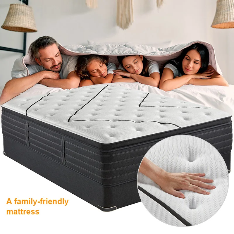 Factory custom Latex Mattress Compressed folding Pack Foldaway king memory Foam pocket spring Mattress