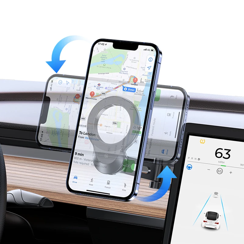 USAMS ZJ076 premium car phone holder Magnetic Car Phone Holder (Center Console) for iPhone and all phones fit