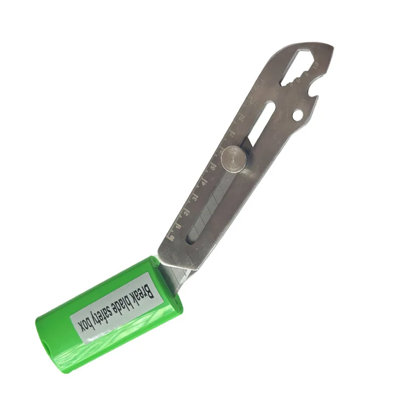 Utility Knives Outdoor knife bottle opener measuring tool  pry 5 in 1 stainless steel handle multi purpose knife