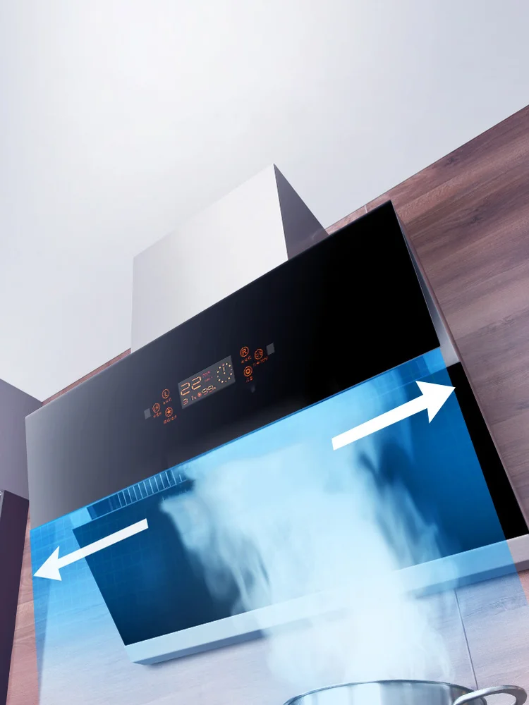 Household package kitchen wall mounted side suction  range hood