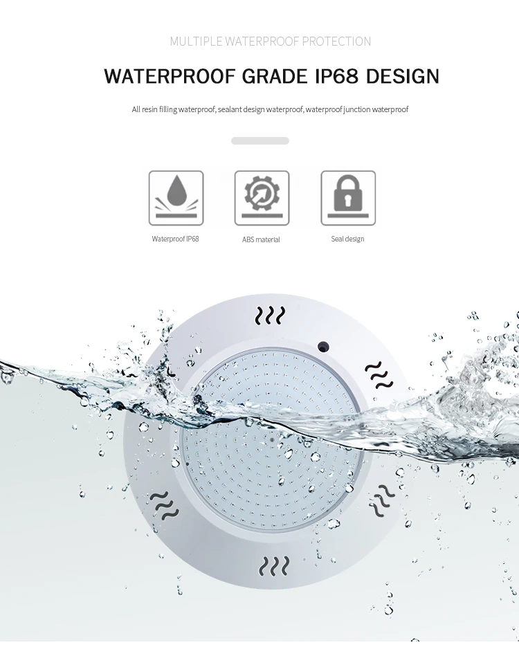 
Full glue ip68 12v 35W rgb Resin led pool light swimming underwater led lights 