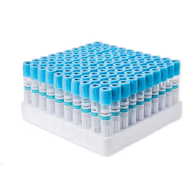 Medical Vacuum Blood Collection Tube Plasma Blood coagulation tube 3.8%Sodium citrate for hospital test