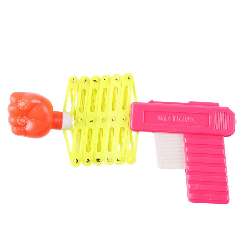 
Retractable fist shooter toy fun kids Plastic Party gift decompression elastic fist gun 