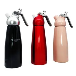 custom  1 pint whipped cream dispenser aluminium with 3 nozzles