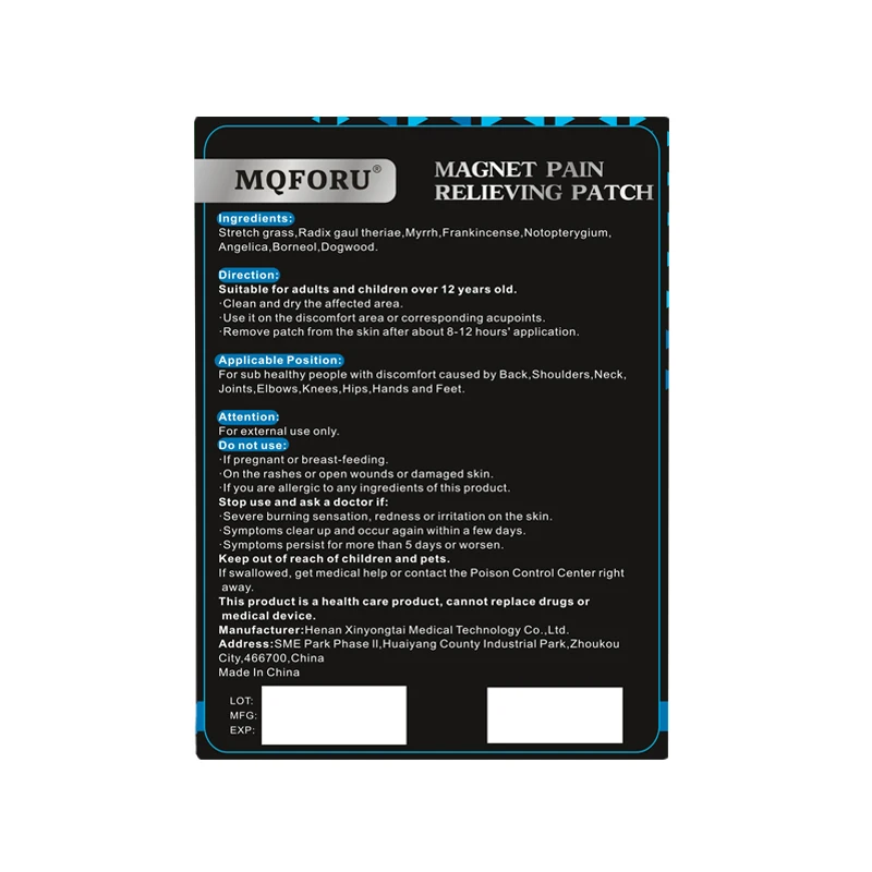 Chinese herbal medicine safe round acupoint back shoulder neck pain shape health care acupoint patch