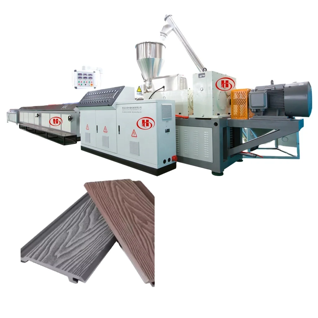 Recycled PP/PE wood plastic composite profile machine for  WPC decking and wall panel cladding