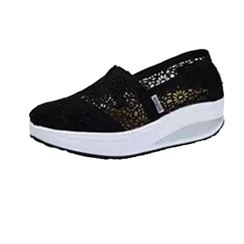 
dropshipping OEM outdoor casual breathable slip on rocking women shoes 