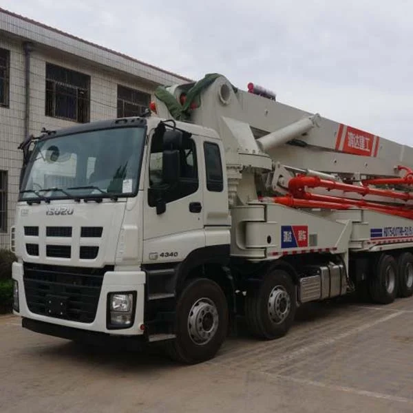 HTO SALE ! 48m Concrete Pump Truck WITH five arms and Closed hydraulic system