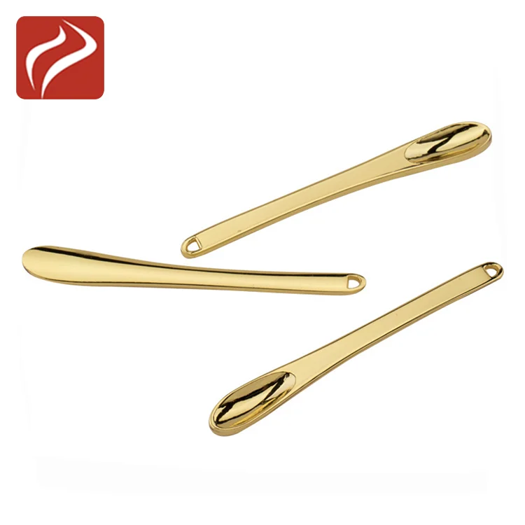 In Stock Face Eye Cream Mask Skin Care Spoon Gold Reusable Mini Metal Cosmetic Spatula