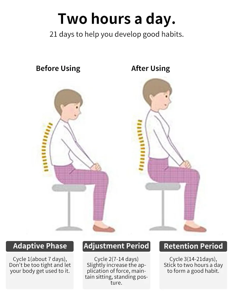 Wholesale High Quality Adjustable Upper Back Correction Brace Belt Posture Corrector for Men and Women