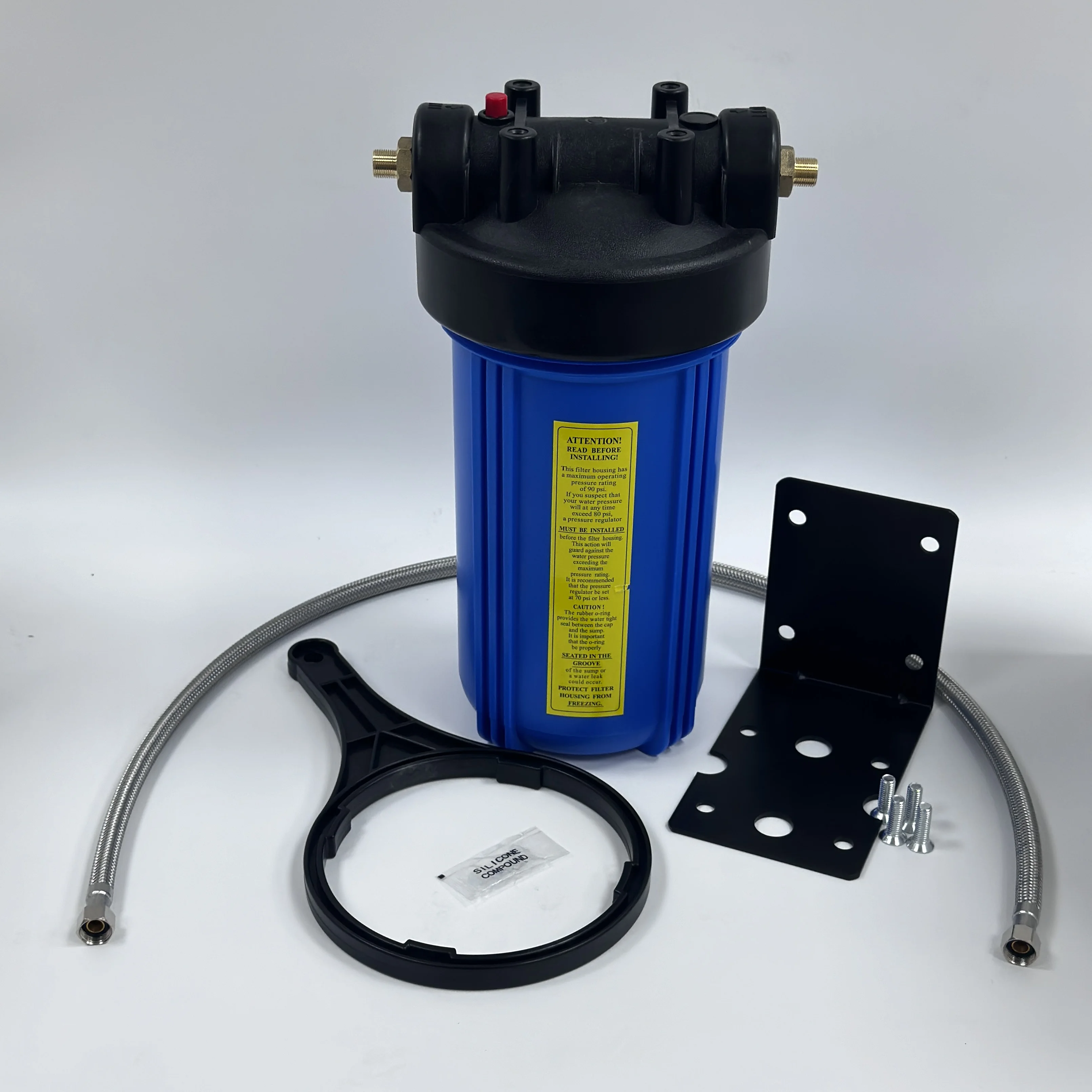 Whole house filter system 10 inch 20 inch 4.5 inch Big Blue Clear black filter Housing for whole house use