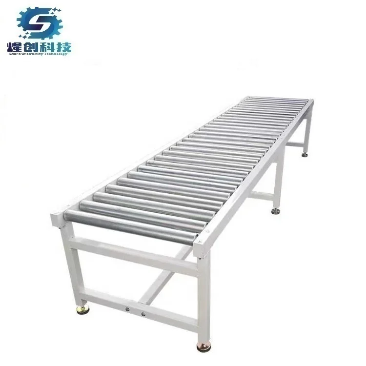 Medium duty powered chain driven live roller conveyor, warehouse motorized driven roller conveyor system