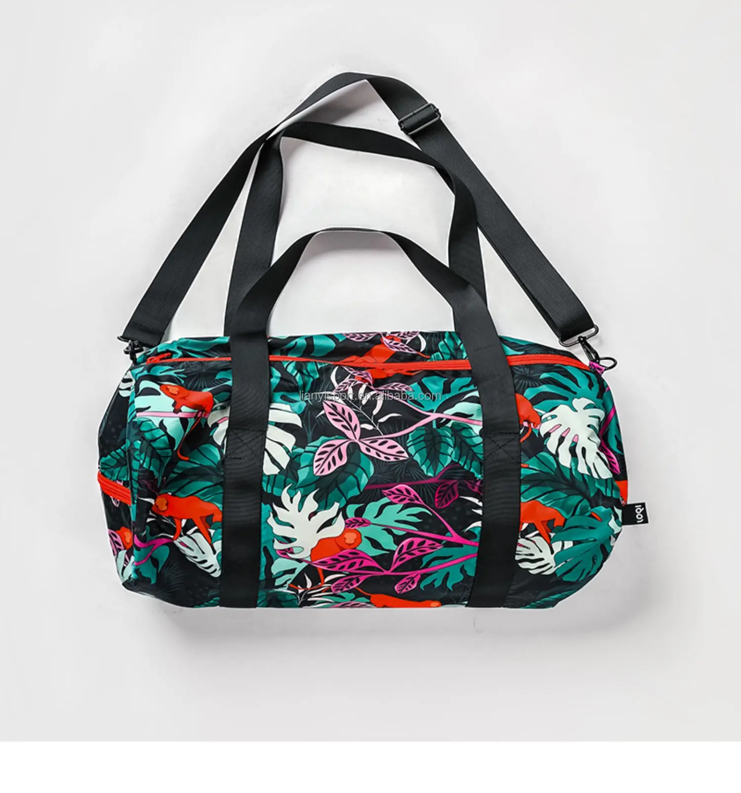 customized logo Artistic Painting Duffel Bag Waterproof Foldable Training Handbag waterproof gym sports travel Tote bag