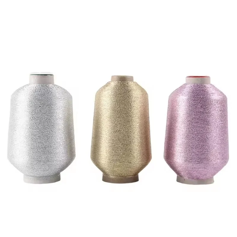 Dyeable polyamide glass fiber covered polyamide fiber double cover metallic thread