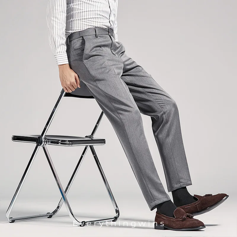 Formal Business Straight Pants Suit Trousers For Office Men