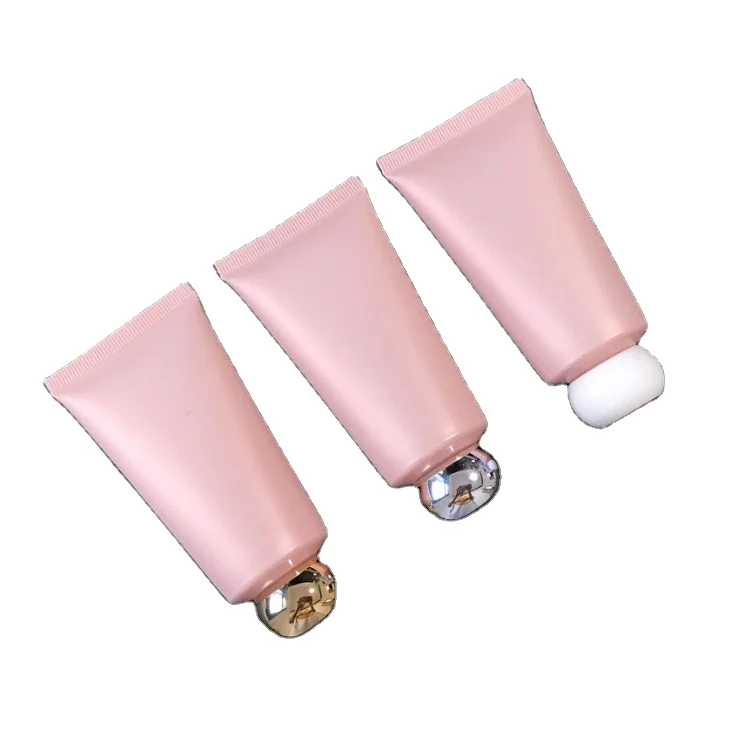 50g Matte Pink Empty Facial Cleanser Plastic Tube Hand Cream Soft Tube