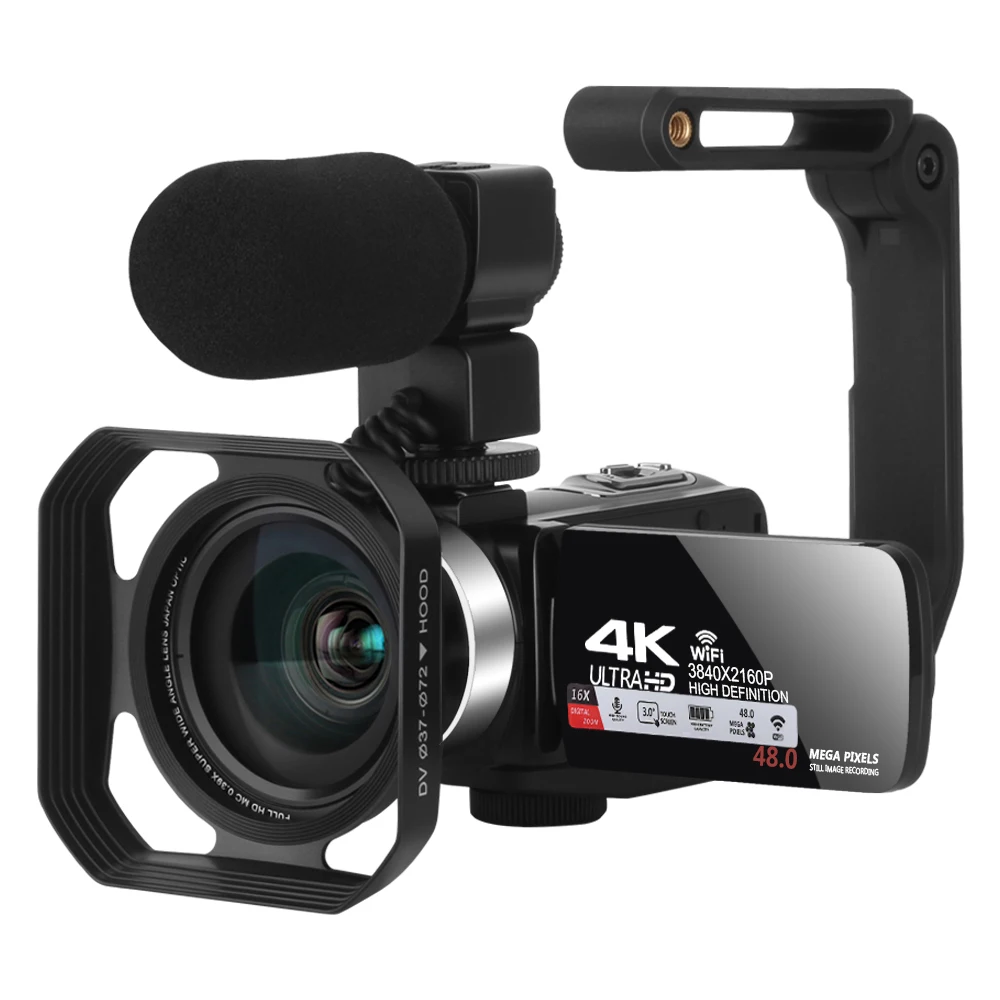 Komery 4K дорожная видеокамера Vlog для прямой трансляции цифровая камера записи