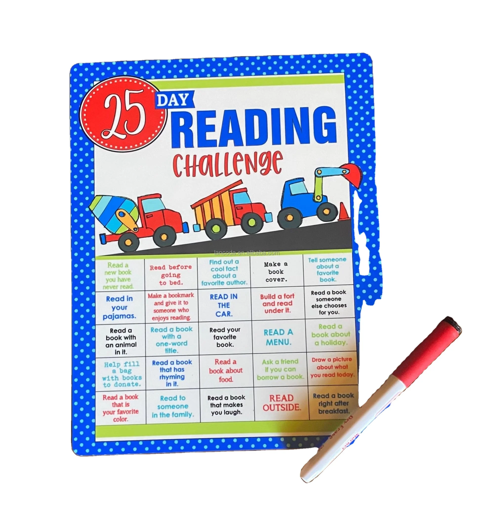 Lancoda Kids Blank Wood Sublimation MDF Dry Erase School Board