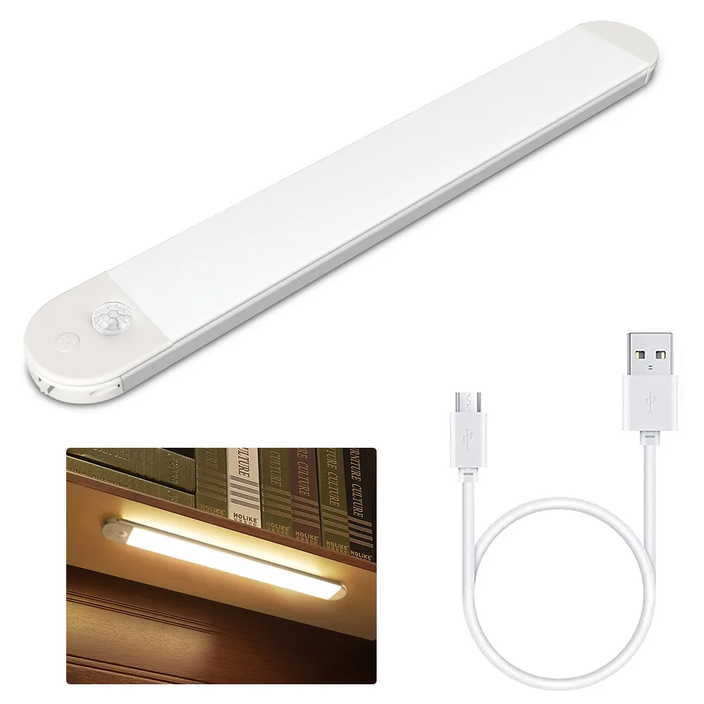 
Wireless Portable LED Pir Motion Sensor Detector Light Night Lamp Under Cabinet Lights 