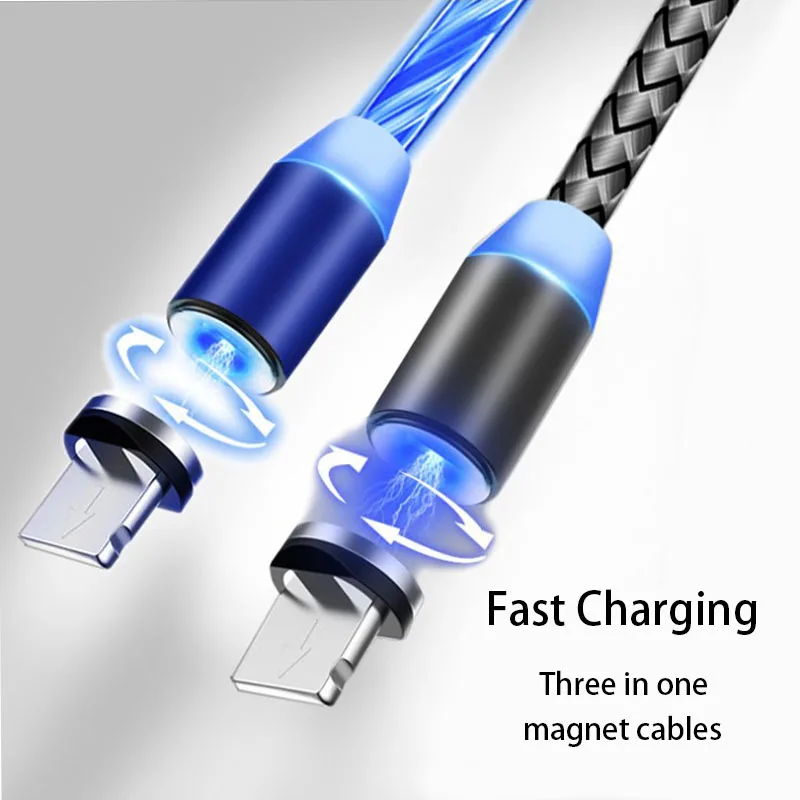  Магнитные кабели для быстрой зарядки micro usb type c lightning три в одном android