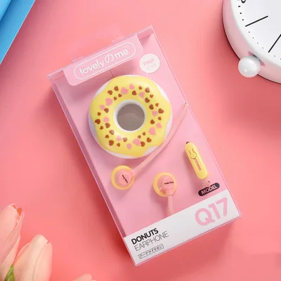 Case Candy Color Cute Earphones Mic head phone For Girls Kids 3.5mm Earbuds For iPhone Samsung MP3 iPod Cellphone