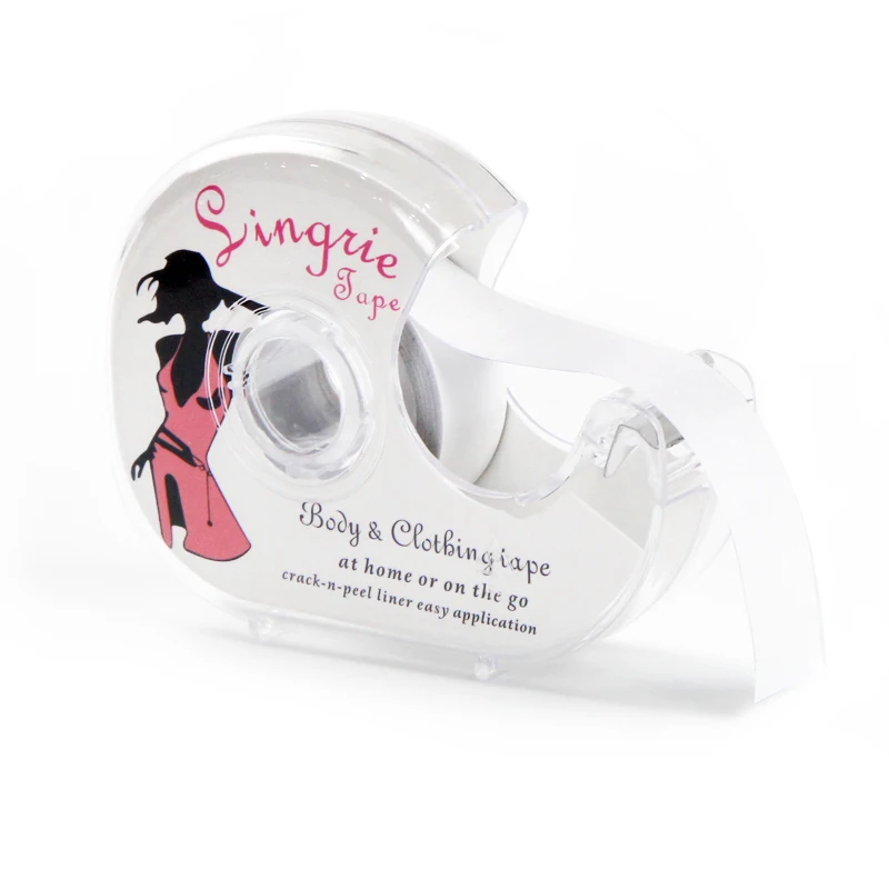 Customizable transparent tape roll with cutter fix clothes double sided tape