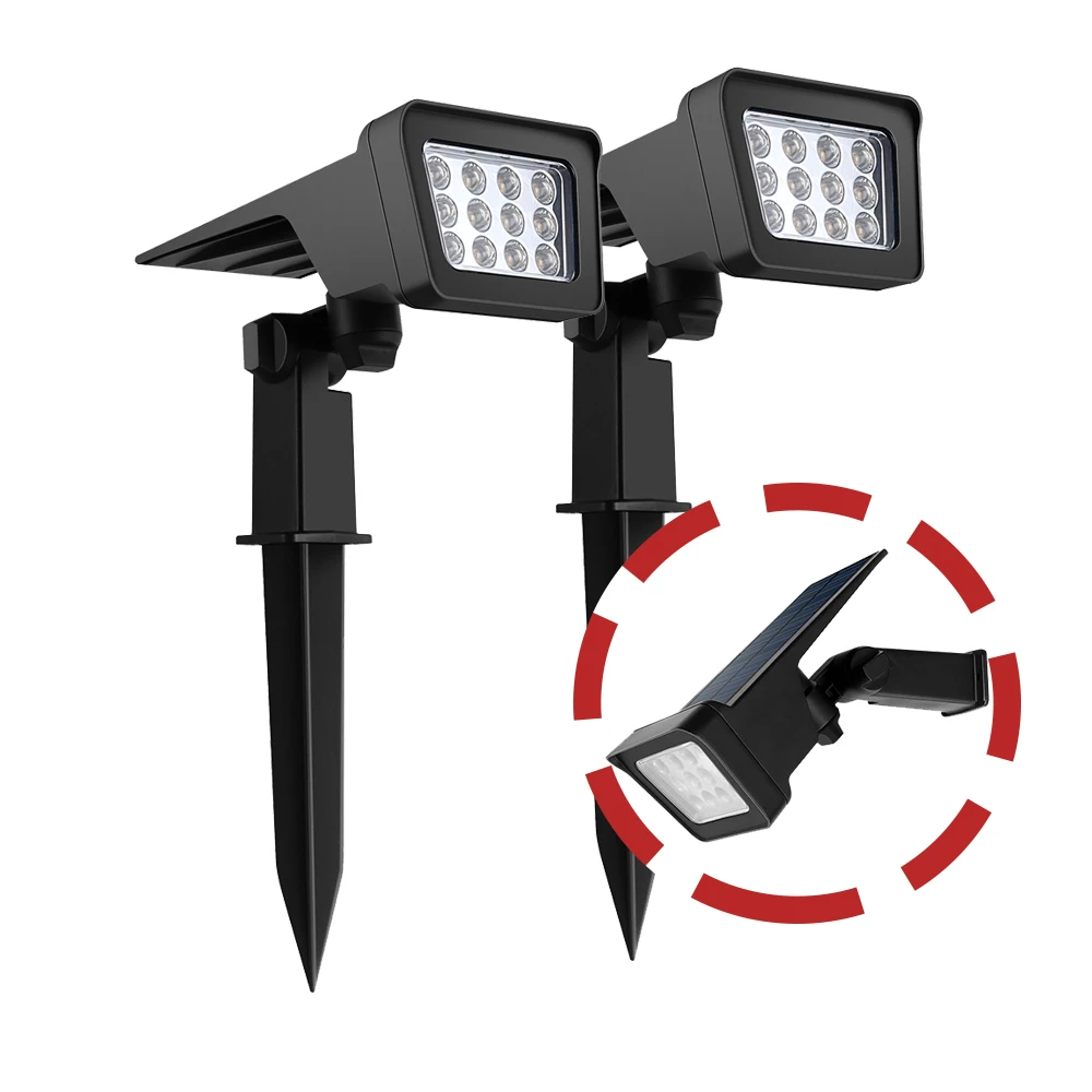 
High Quality Products 2021 New Design Solar Powered Outdoor Waterproof Ip65 Led Spotlight Solar Garden Light 