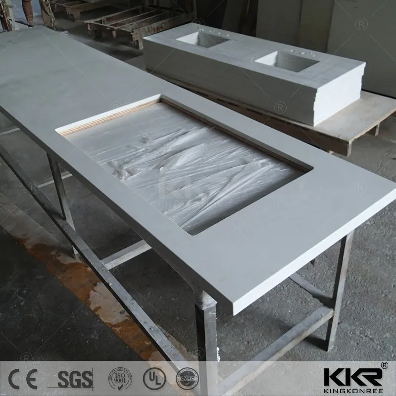 acrylic polyester solid surface artificial marble stone countertops for kitchen