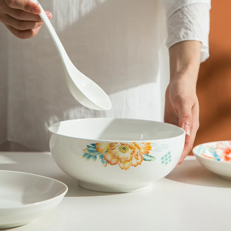 Popular Ceramic Bowl Wedding Souvenirs for Guests Dinner Set Dinnerware Ceramic Plates Wedding Decoration Home and Kitchen