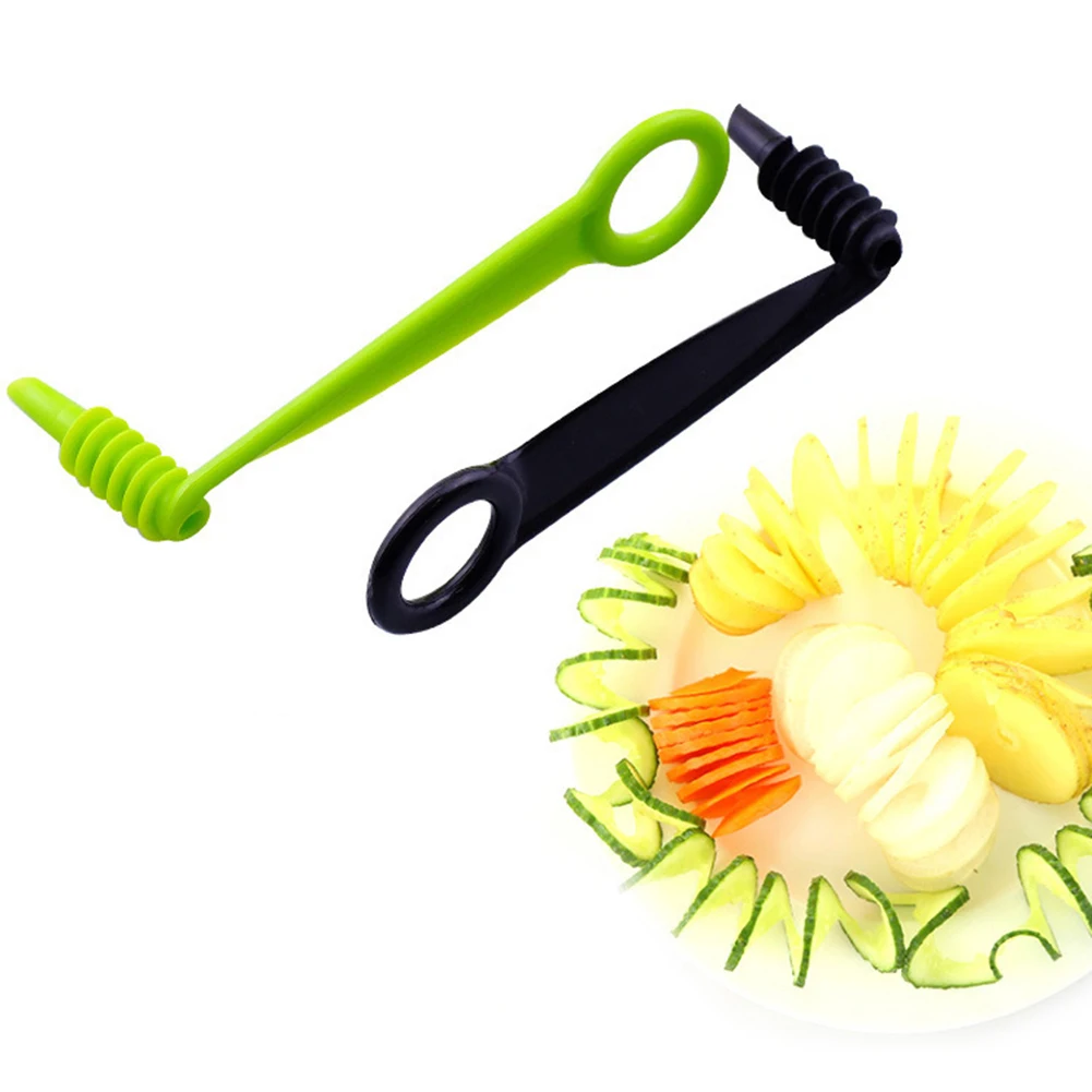 Portable Potato Carrot Spiral Slicer Kitchen Fruit Vegetable Cutter Kitchen Tool Cortadora en espiral de papa y zanahoria