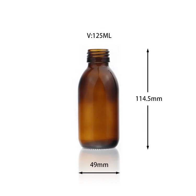 sample bottles 30ml 60ml 100ml 125ml 150ml 200ml Syrup Medicine Oral Liquid Pharmaceutical Amber glass bottle