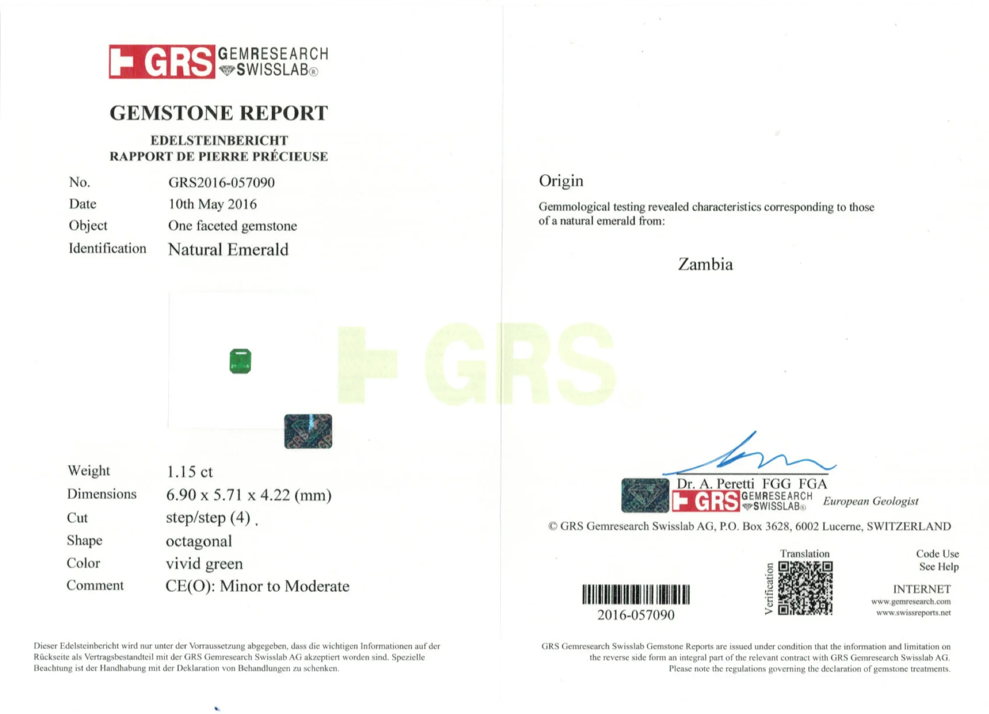 2.44Carat Pair of Rich Green ZAMBIAN Emerald, Emerald Shape Minor Emerald CutShape Minor Certified Gemstone Loose Gemstone