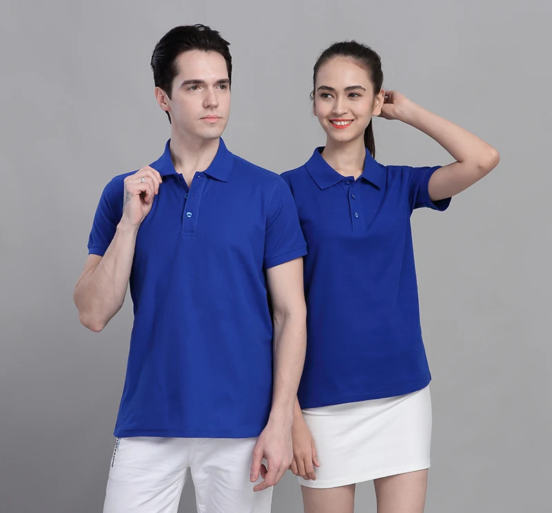 High Quality Work Uniform Polo T Shirt Solid Custom Company Logo Embroidery Business Office Staff Workwear Men Polo Shirt