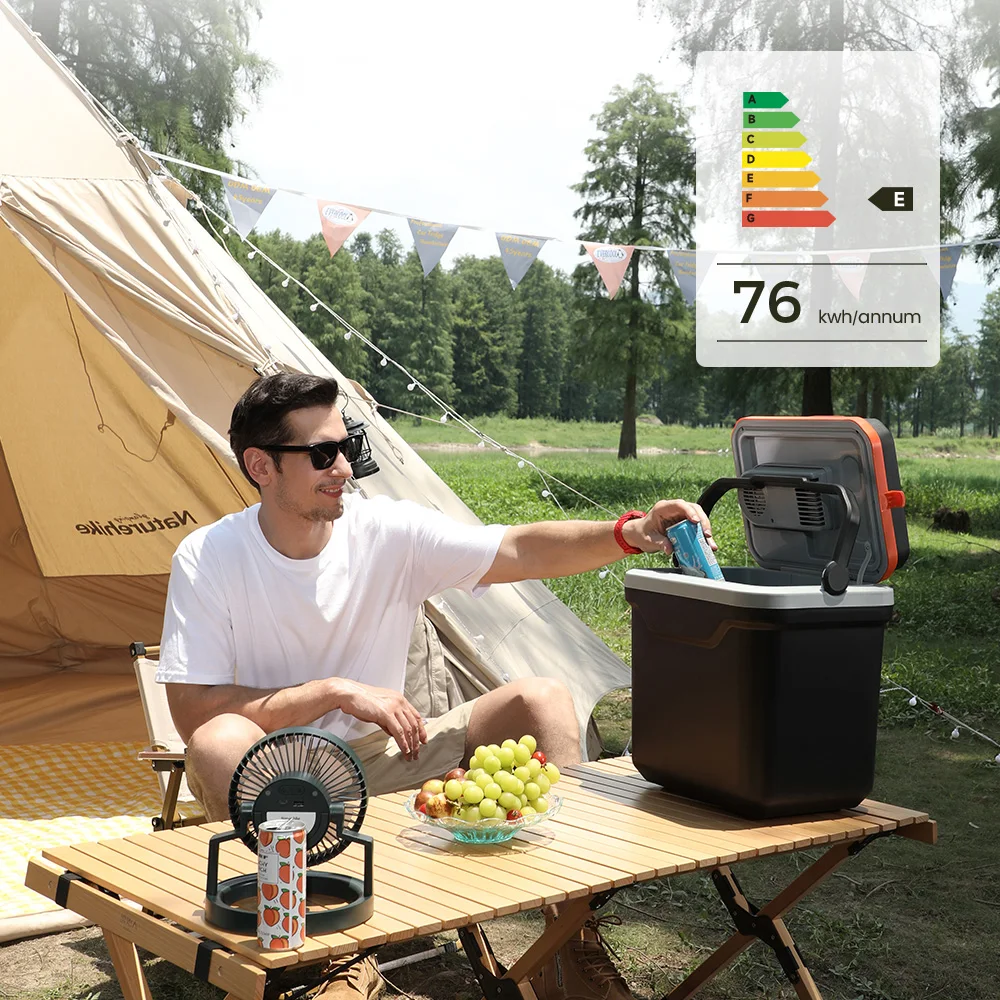 24 Liter Portable Cooler And Warmer Thermoelectric Car Fridges Semiconductor Suitable For Quiet Camping Trips In Motorhomes