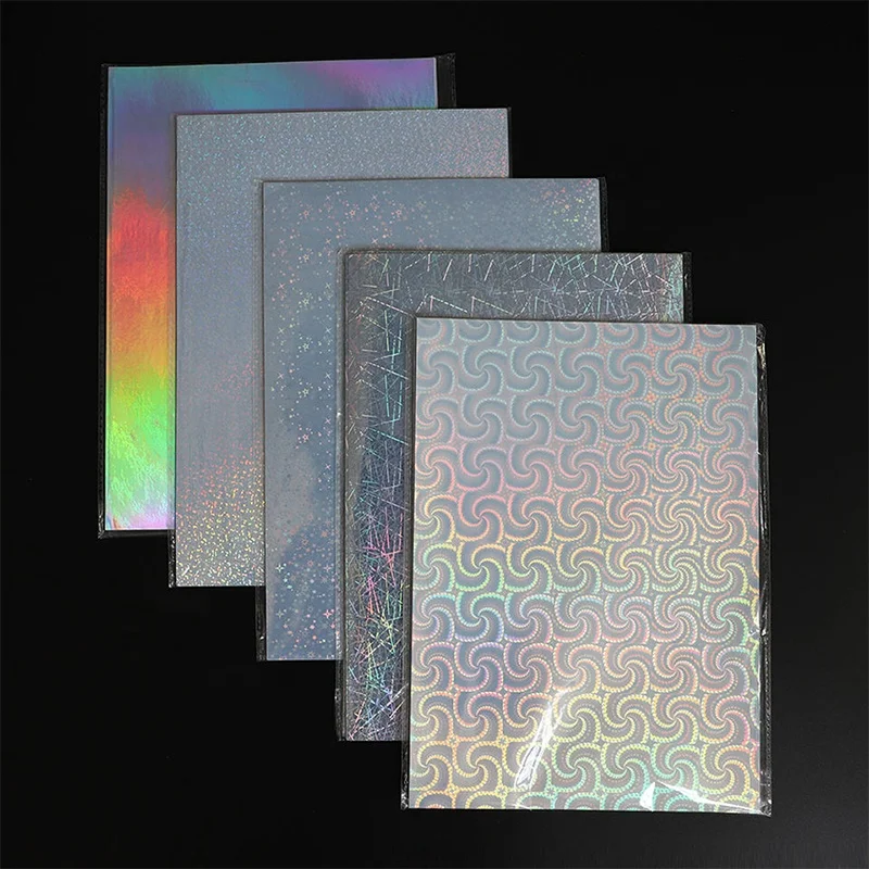 A4 Size Waterproof Rainbow Vinyl Adhesive Paper Anti-Break Adhesive Water Resistant Glossy Photo PET Vinyl Sticker