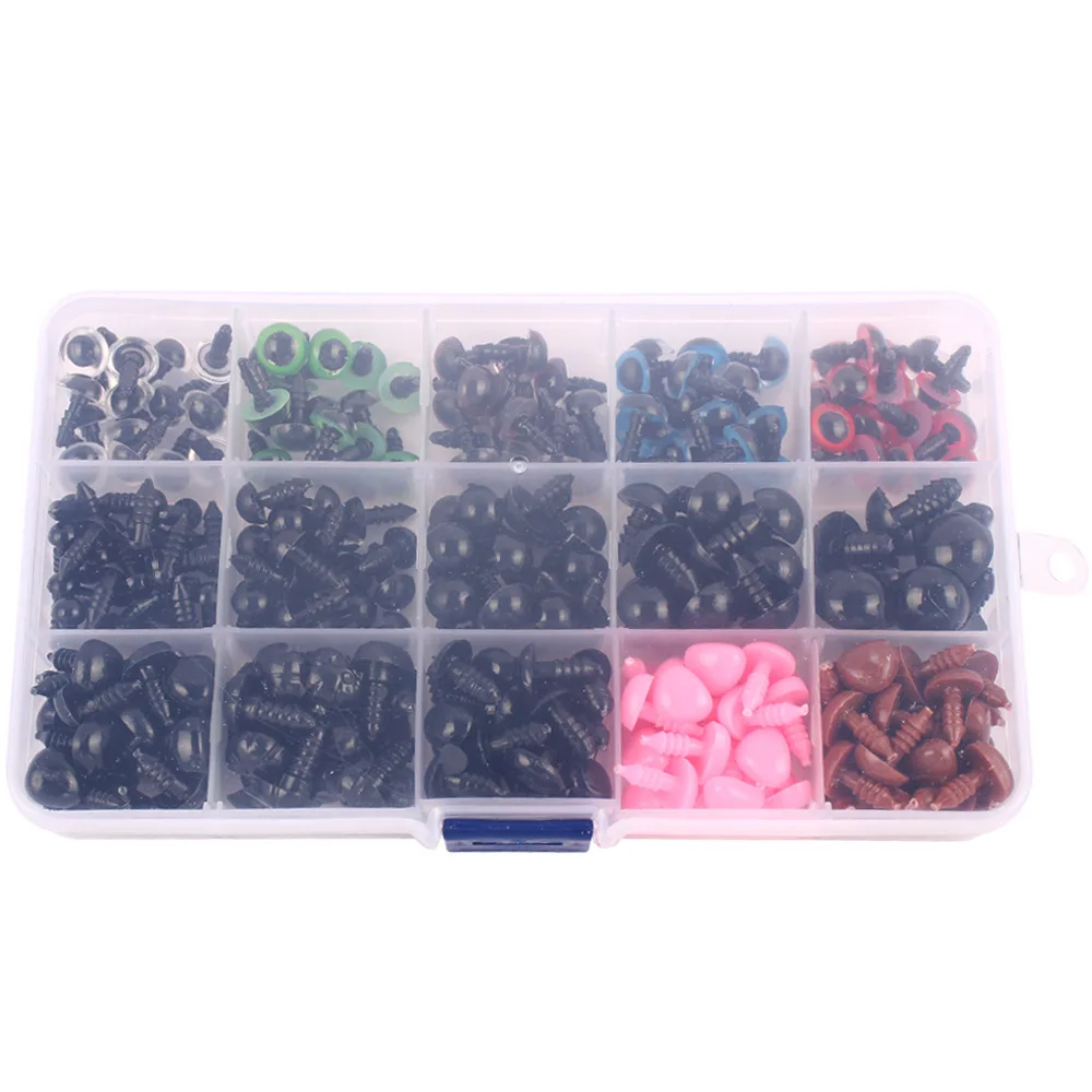 Hot Selling Handcraft 120/160pcs Plastic Box 8/10/12mm Plastic Colorful Doll Eyes For Toys