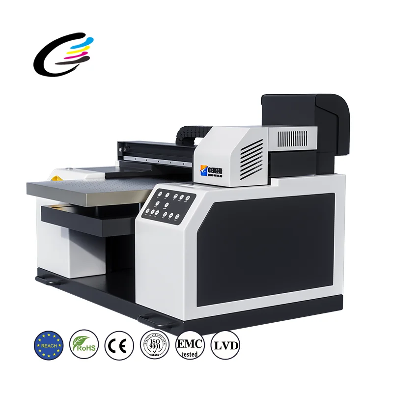 Fcolor UV DTF printer full set AB Film Automatic A3 UV Flatbed Varnish printer for phone case bottle glass metal sticker