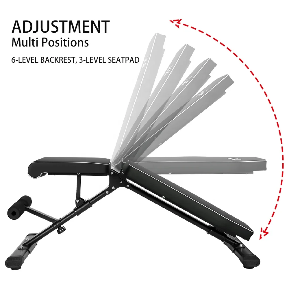 Weight Bench with Leg Extension Exercise, Combo Adjustable Bench Press, Ab Workout Bench and Squat Rack