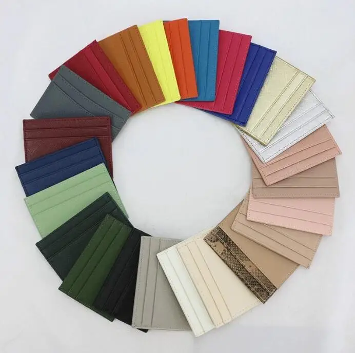 Небольшой минимальный заказ товары в наличии держатель для карт из натуральной кожи индивидуальный чехол кредитных оптовая продажа