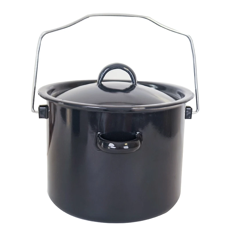Logo printing custom Enamel bucket Enamel camping sets outdoor bucket