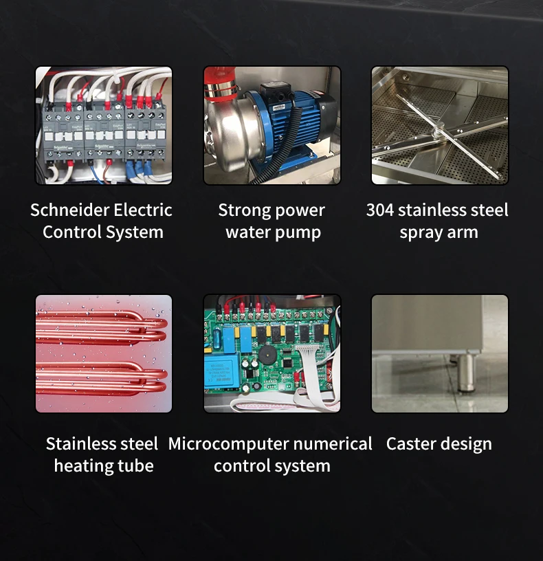 Factory Direct Sale High-Quality Hotel Restaurant Commercial Washing dishwashers for dishes Stainless Steel Electric Dishwasher