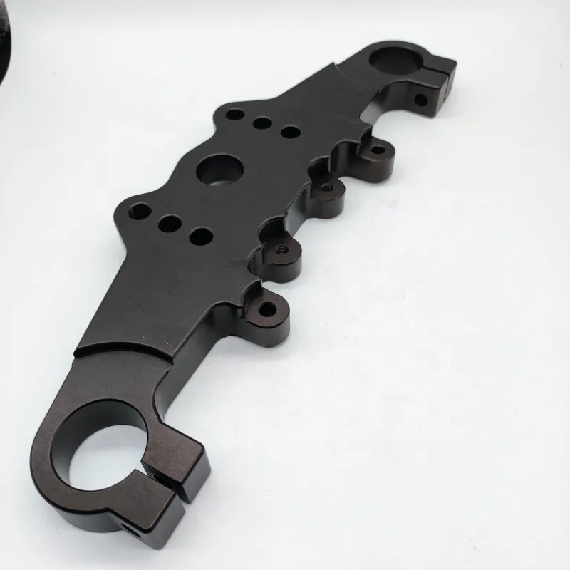 Upgraded design CNC milled billet aluminum hard anodized Fork triple clamp for motorcycle