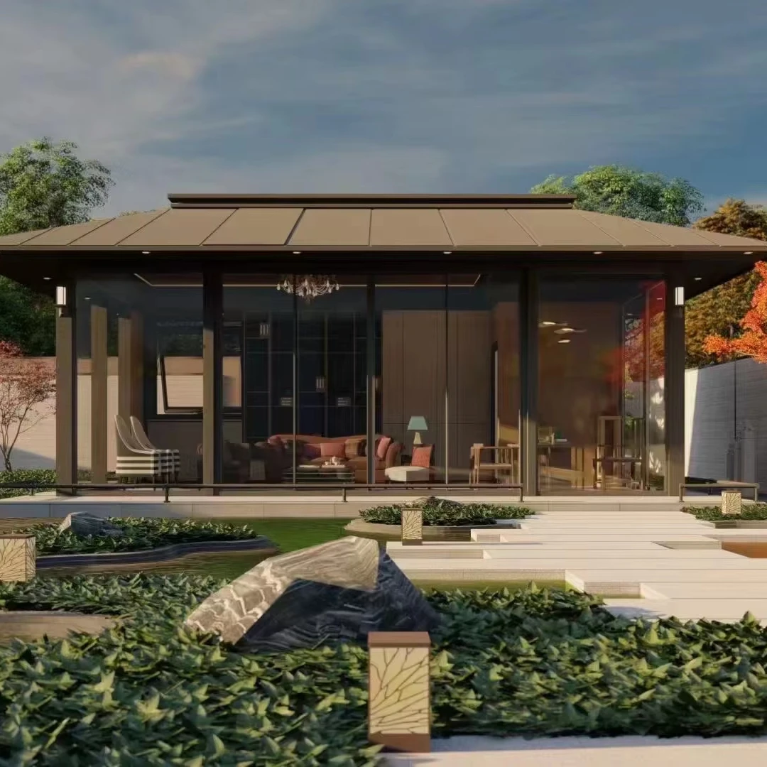 2024 Direct Sale New Detachable Outdoor Glass Sunroom Pressure Resistance Build Real Materials Waterproof Aluminum Frame Hotels