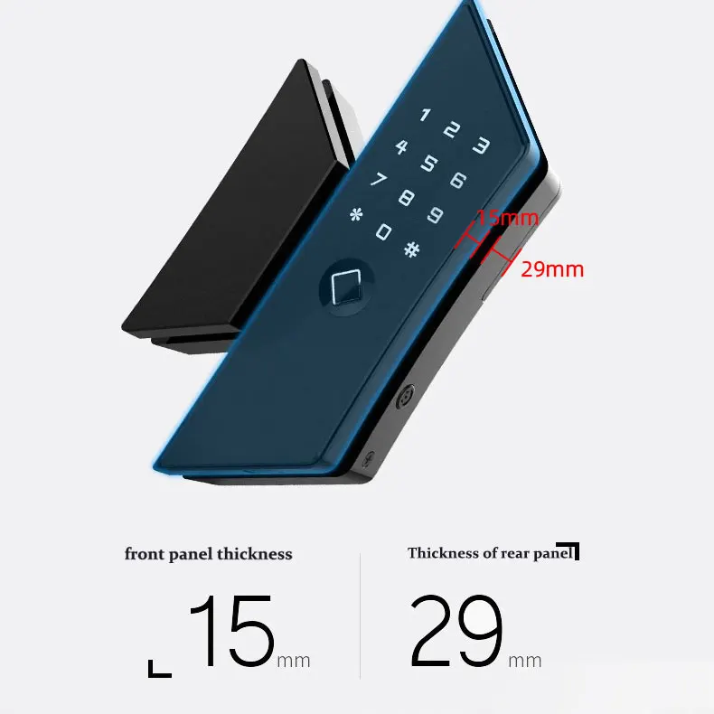 Second hand glass sliding doors Automatic Biometric Fingerprint Glass door lock