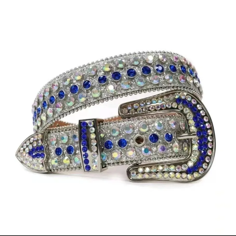 Hotsale Western Cowboy Rhinestone Belt Bb Simon Diamond Belt Bling Bling Diamond Belt